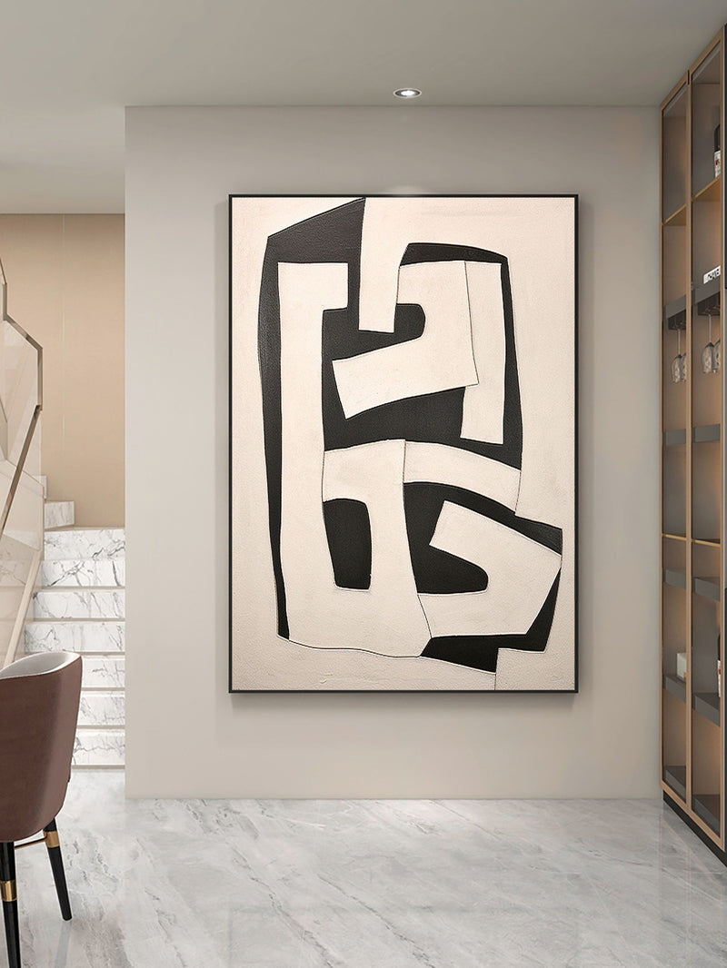 Beige & Brown Abstract Painting #CXA 00102