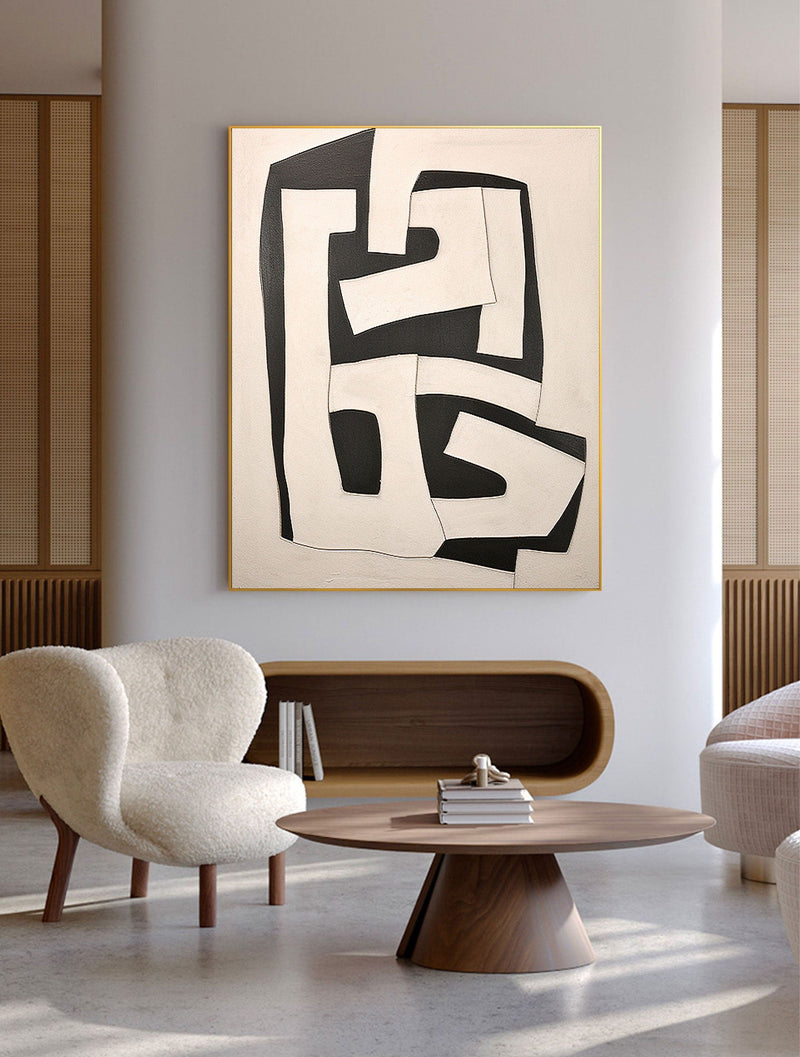 Beige & Brown Abstract Painting #CXA 00102