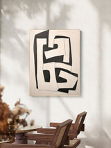 Beige & Brown Abstract Painting #CXA 00102