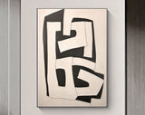 Beige & Brown Abstract Painting #CXA 00102