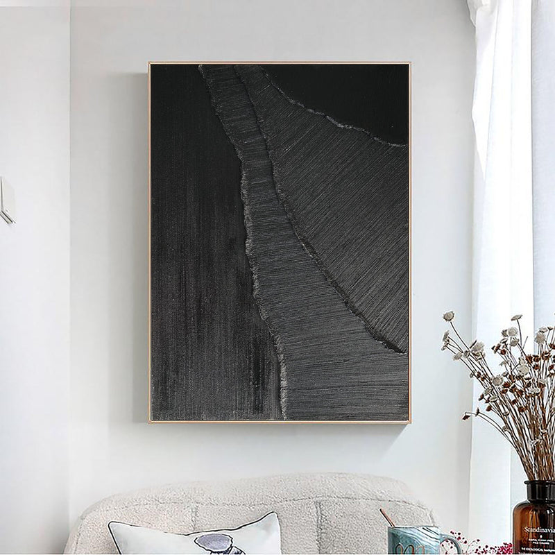 Black Minimalist Abstract Painting #AVG 00202